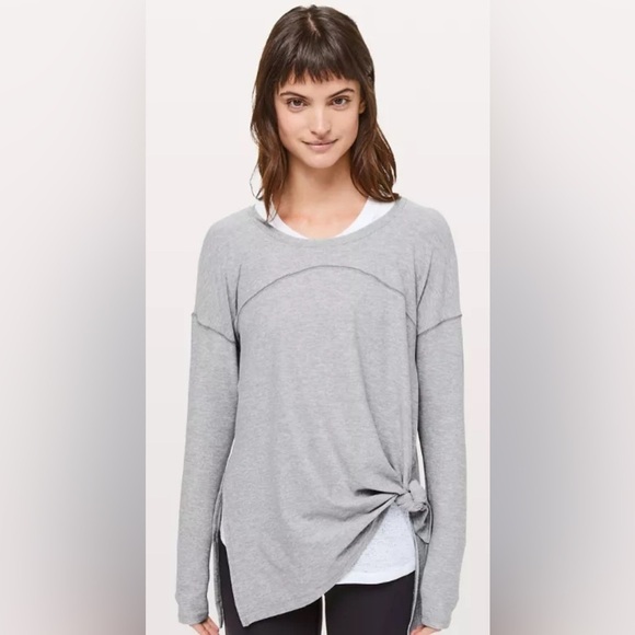 Lululemon Hit Unwind Long Sleeve Slit Workout Shirt - Picture 1 of 10